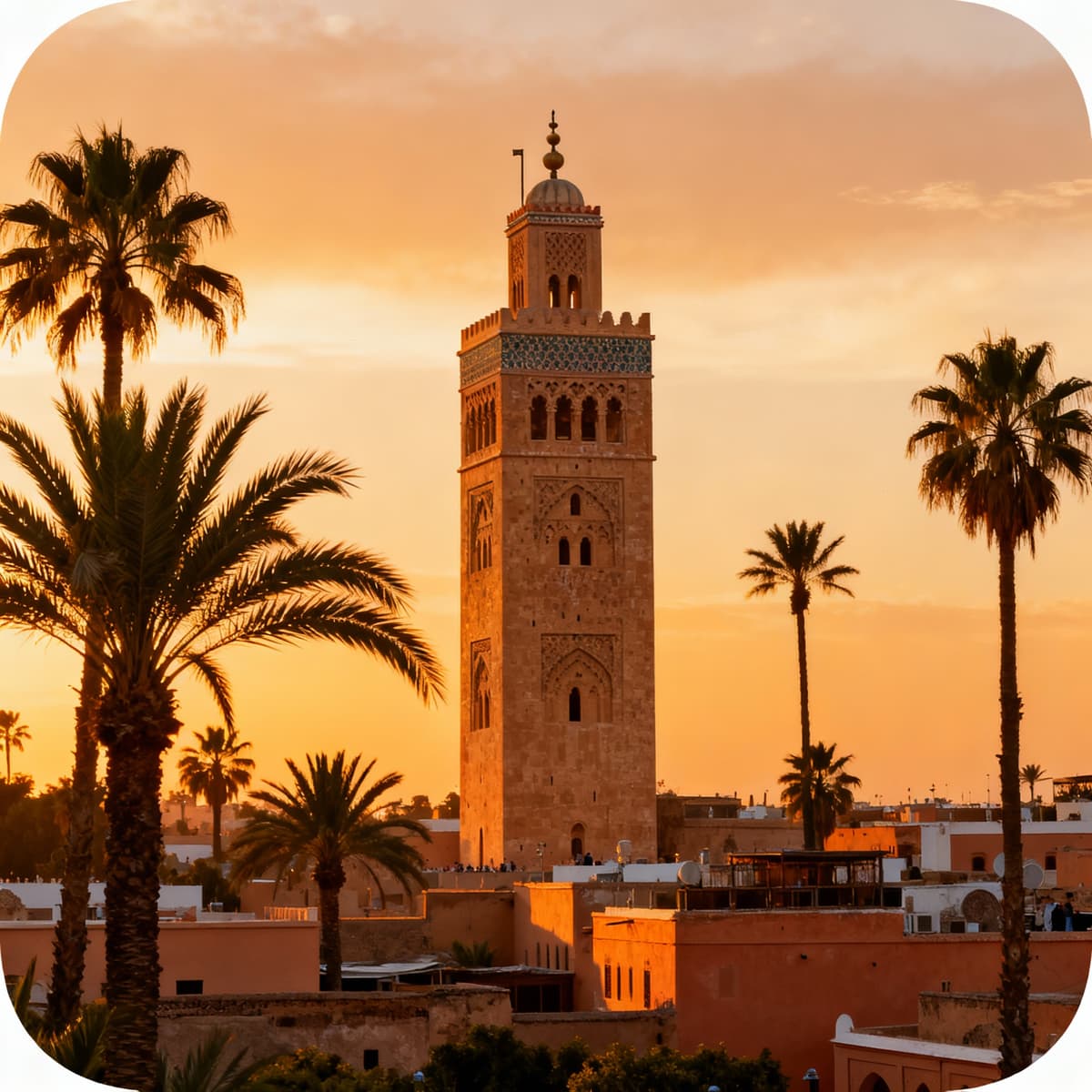 Explore Marrakech - Koutoubia Mosque and traditional architecture